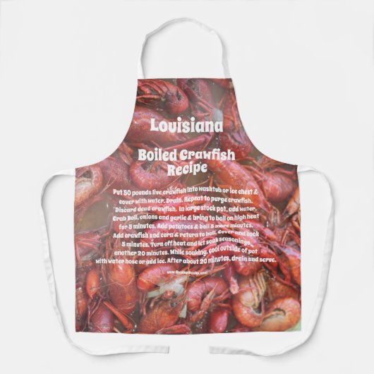 Louisiana Boiled Crawfish Recipe Apron Schort (Voorkant)