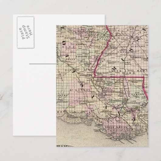 Louisiana Briefkaart (Voorkant / Achterkant)