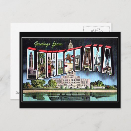 Louisiana Briefkaart (Voorkant / Achterkant)