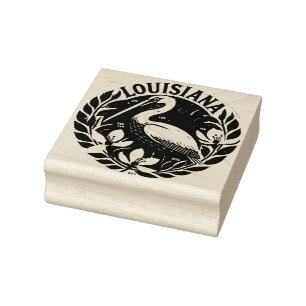 Louisiana Brown pelikaan State Bird Rubberstempel