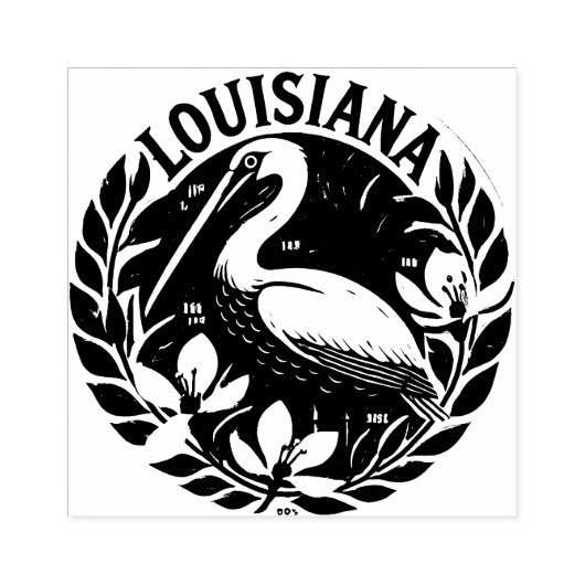Louisiana Brown pelikaan State Bird Rubberstempel (Afrduk)
