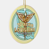 Louisiana Caduceus Nurse  Keramisch Ornament (Rechts)
