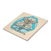 Louisiana Caduceus Nurse Tile Tegeltje (Zijkant)