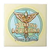 Louisiana Caduceus Nurse Tile Tegeltje (Voorkant)