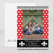 Louisiana Cajun Christmas- Red & Black Design Feestdagenkaart (Voorkant / Achterkant)