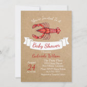 Louisiana Cajun Crawfish Baby shower Kaart (Voorkant)