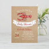 Louisiana Cajun Crawfish Baby shower Kaart (Staand voorkant)