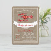 Louisiana Cajun Crawfish Baby shower Kaart (Staand voorkant)
