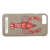 Louisiana Cajun Crawfish Burlap Case-Mate iPhone Case (Achterkant (Horizontaal))
