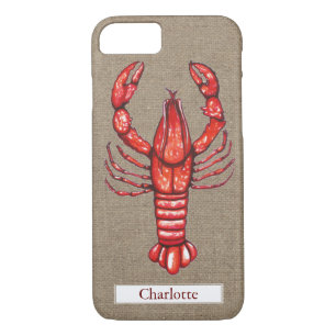Louisiana Cajun Crawfish Burlap Case-Mate iPhone Case