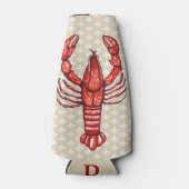 Louisiana Cajun Crawfish & Fleur De Lis Flesjeskoeler (Voorkant)