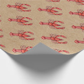 Louisiana Cajun Crawfish Kraft Print Cadeaupapier (Hoek)