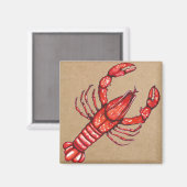 Louisiana Cajun Crawfish Magneet (Voorkant / Achterkant)