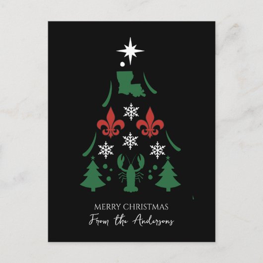 Louisiana Cajun Holiday Christmas Briefkaart (Voorkant)