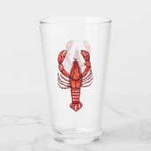 Louisiana Cajun Waterverf Crawfish Glas (Achterkant)