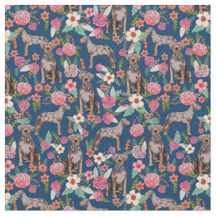 louisiana catahoula leopard dog  florals stof