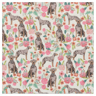 louisiana catahoula leopard dog  florals stof