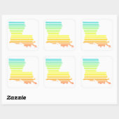 louisiana chill fade vierkante sticker (Vel)