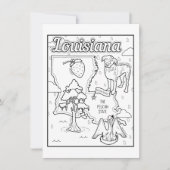 Louisiana Color Me Collage Kaart (Voorkant)