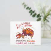 Louisiana Cooking Briefkaart (Staand voorkant)