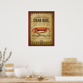 Louisiana Crab Boil New Orleans Cajun Poster (Keuken)