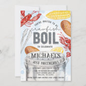 Louisiana Crawfish Seafood Boil Birthday Party Kaart (Voorkant)