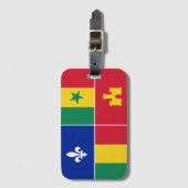 Louisiana Creoolse vlag Bagagelabel (Voorkant (verticaal))