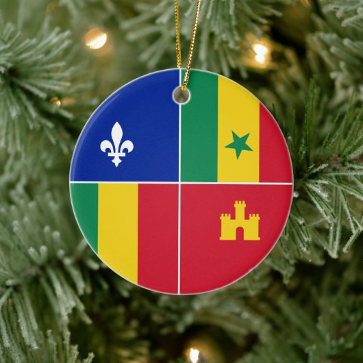 Louisiana Creoolse vlag Keramisch Ornament (Boom)