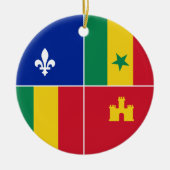 Louisiana Creoolse vlag Keramisch Ornament (Voorkant)
