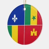Louisiana Creoolse vlag Keramisch Ornament (Links)