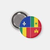 Louisiana Creoolse vlag Magneet (Voorkant / Achterkant)