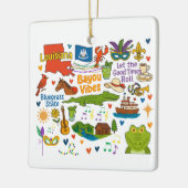 Louisiana Custom Family Trip Christmas Keramisch Ornament (Links)