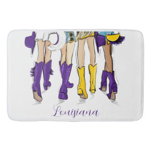 Louisiana Dames Mode Cowboy Boot Paarse Geel Badmat