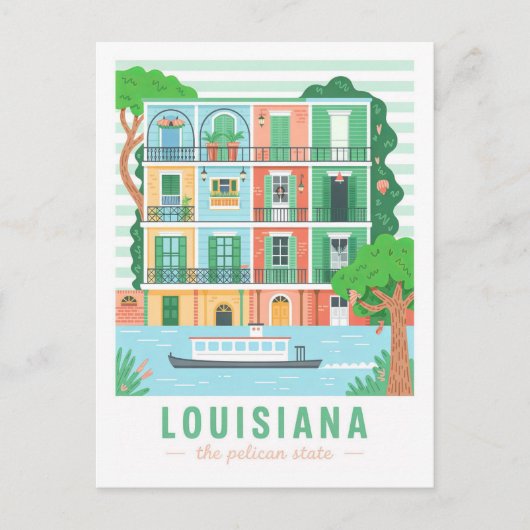 Louisiana de Pelican State Verenigde Staten Zomer  Briefkaart (Voorkant)
