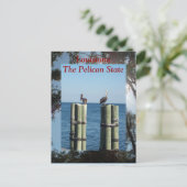 Louisiana de staat Pelican Briefkaart (Staand voorkant)