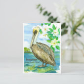 Louisiana Eastern Brown Pelican State Bird Briefkaart (Staand voorkant)