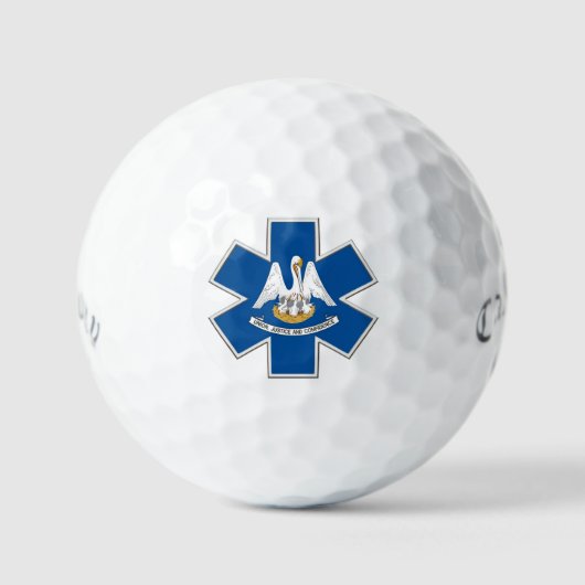 Louisiana EMS Ster van het Leven Golfballen (Voorkant)