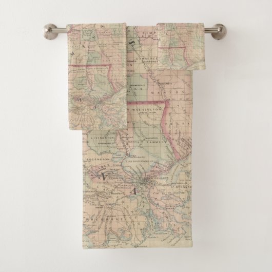 Louisiana en Mississippi Bad Handdoek (Insitu)