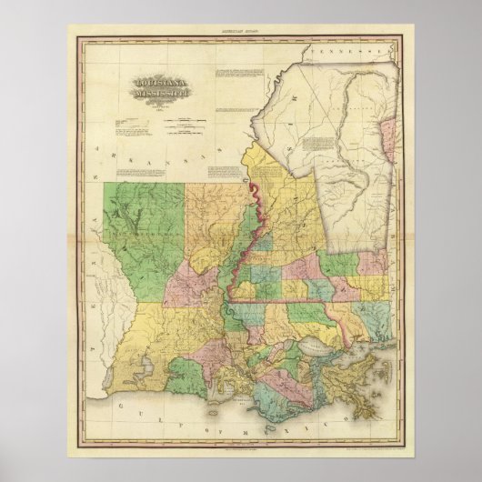 Louisiana en Mississippi Poster (Voorkant)