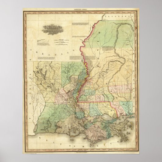Louisiana en Mississippi Poster (Voorkant)