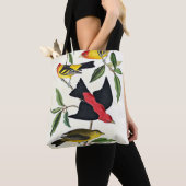 Louisiana en Scarlet Tanager Birds Tote Bag (Dichtbij)