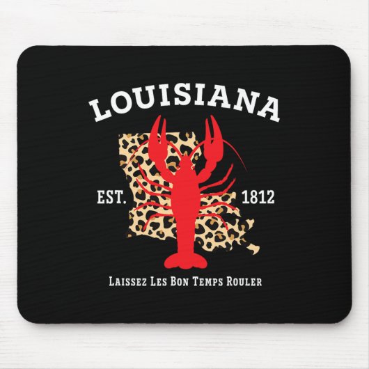 Louisiana Est. 1812 Crawfish Leopard New Orleans Muismat (Voorkant)