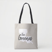 Louisiana familie Monogram staat Canvas tas (Voorkant)