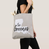 Louisiana familie Monogram staat Canvas tas (Dichtbij)