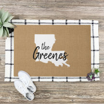 Louisiana Familie Monogram Staat Doormat