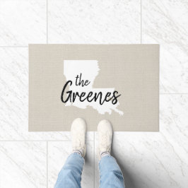 Louisiana Familie Monogram Staat Doormat Deurmat