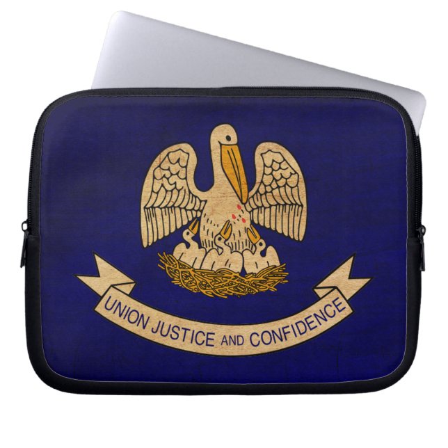 Louisiana Flag Laptop Sleeve (Voorkant)
