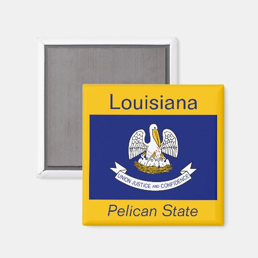 Louisiana Flag Magnet (Voorkant / Achterkant)