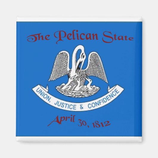 Louisiana Flag Magnet (Voorkant)