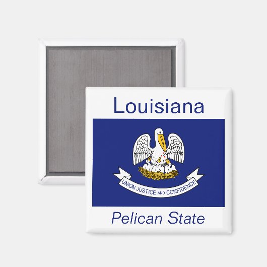 Louisiana Flag Magnet (Voorkant / Achterkant)